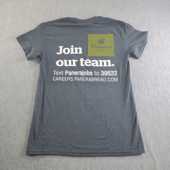 Panera Bread Shirt Mens Small Gray Short Sleeve Employee Crew Member Tee - Picture 6 of 7